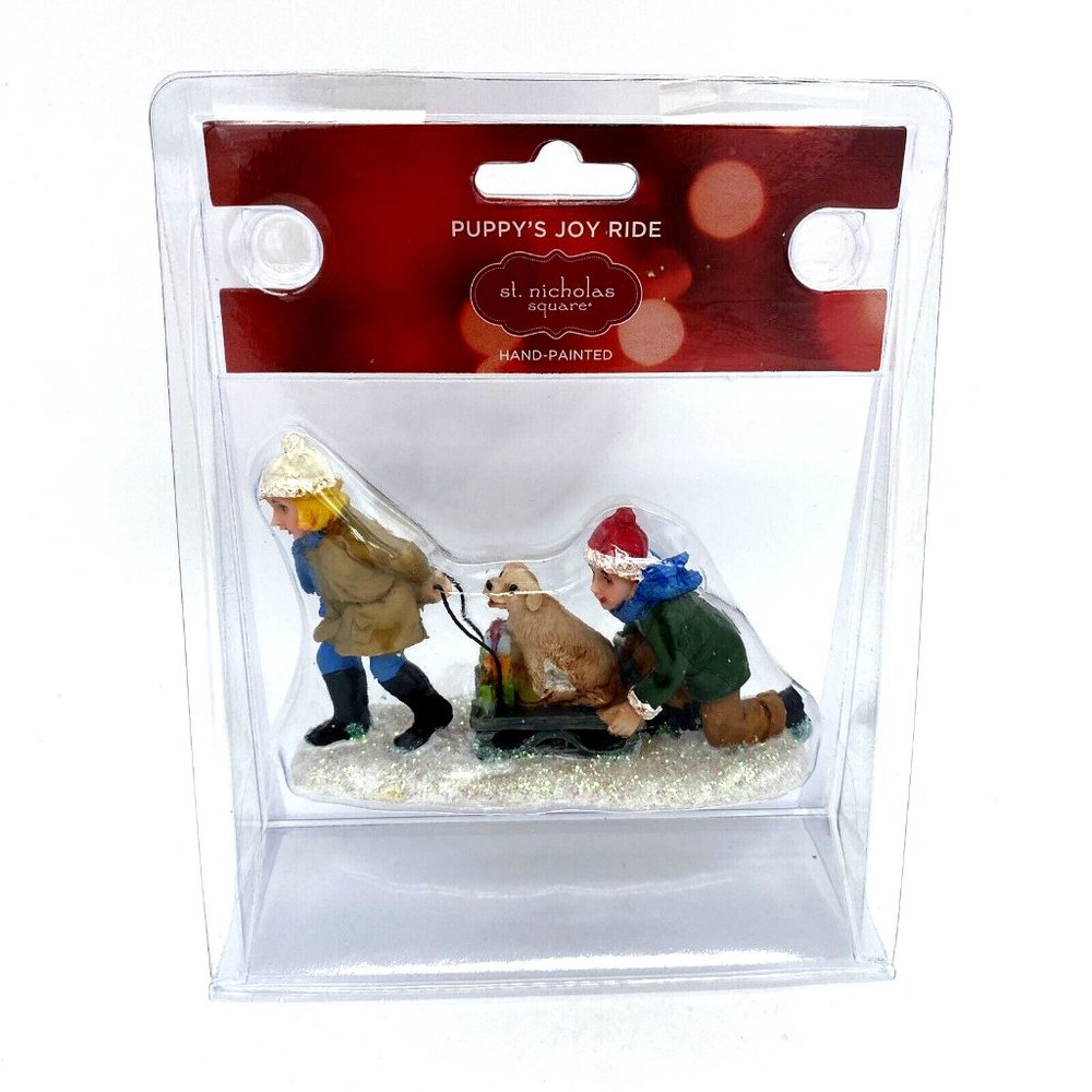 St. Nicholas Square Village Puppy's Joy Ride - Christmas Village Accessory